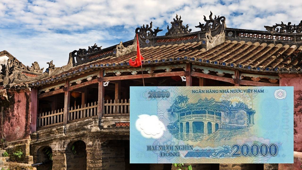 20,000동 지폐 뒷면의 일본 다리 - 호이안 여행 정보
