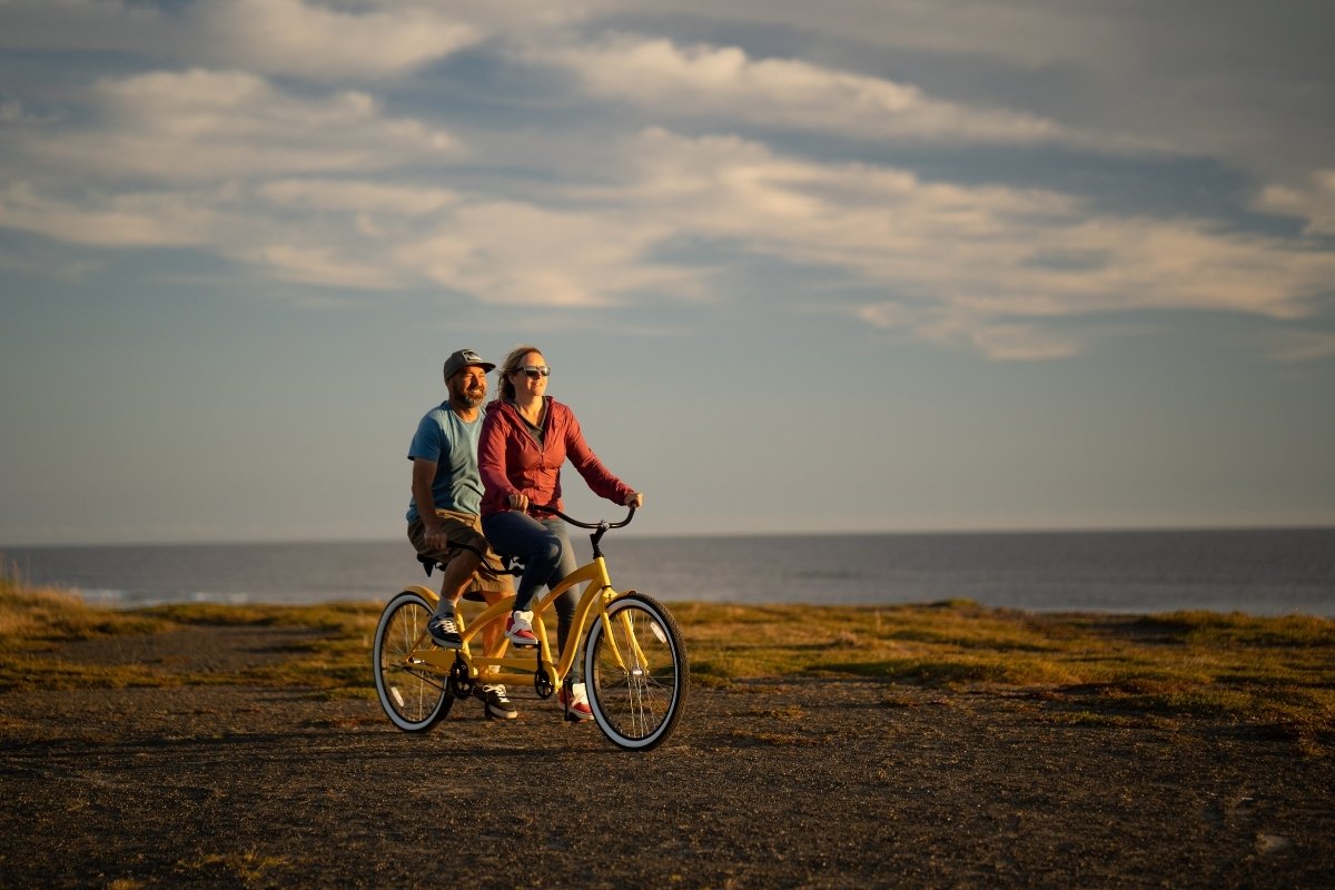 Cycling Through Green Fields Together On Valentine Day - La Siesta Hoi An