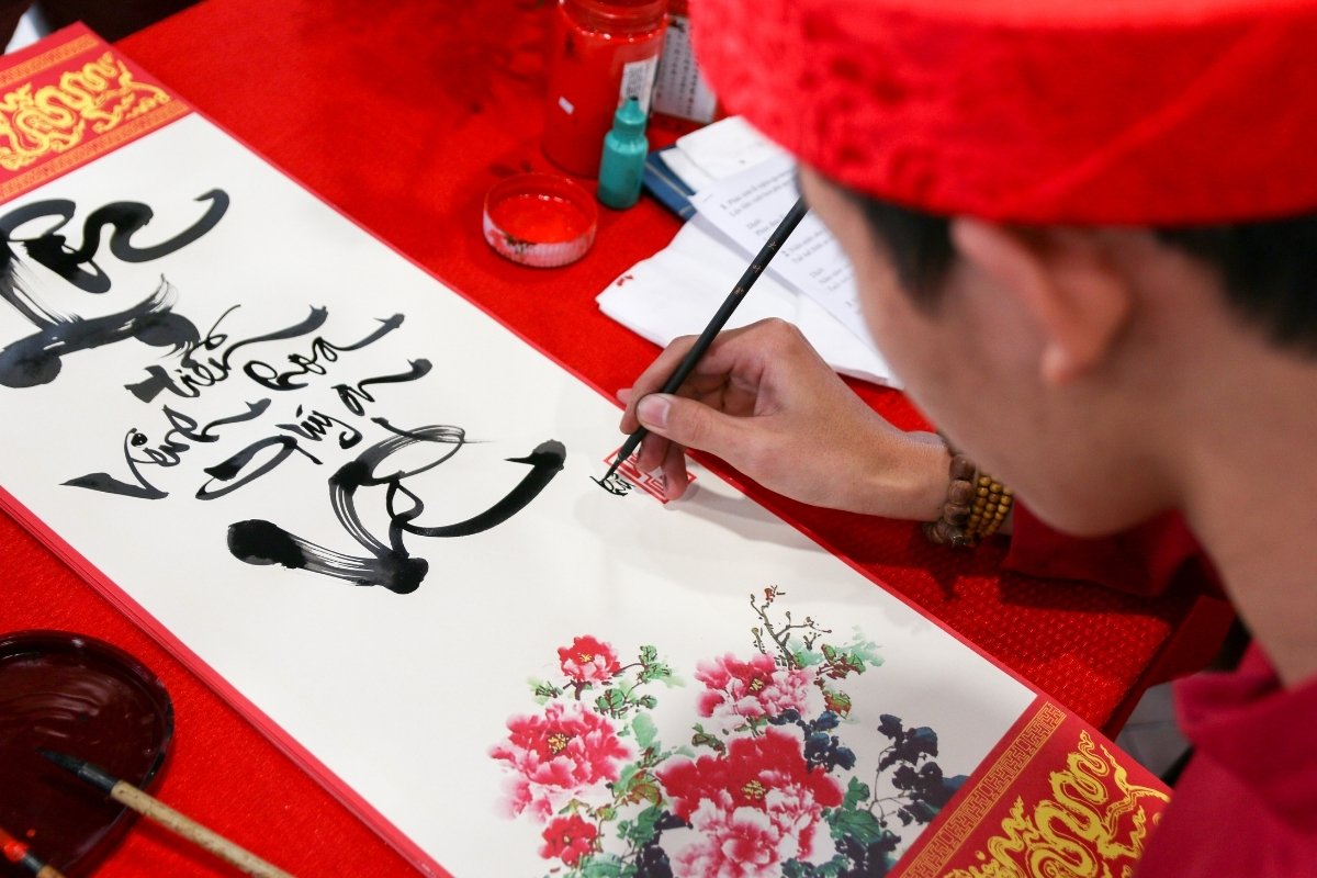 Thư pháp đầu năm trong dịp Tết Nguyên Đán tại Hội An